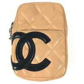 Portacipria CC della linea Cambon di Chanel Nero Beige