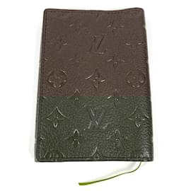 Louis Vuitton-Louis Vuitton Monogram Empreinte Tri-fold Book Cover-Brown