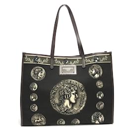 Dolce & Gabbana-Dolce & Gabbana Coin Motif Tote Bag-Brown