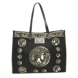 Bolsa tote com motivo de moeda Dolce & Gabbana Marrom