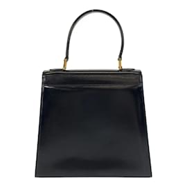 Yves Saint Laurent-Yves Saint Laurent Vintage Black Leather Handbag-Black