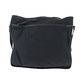 Prada-Prada Tessuto Triangle Logo Plate Messenger Bag-Black