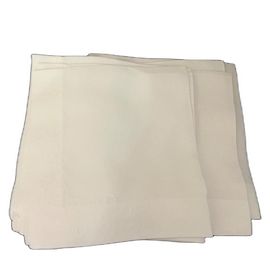 Autre Marque Eri Lot de 12 Serviettes en Lin Blanc Brodées à la Main Blanc