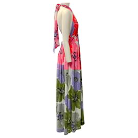 Autre Marque-MISA Los Angeles Poppy Love Alexandra Maxi Halter Dress-Pink