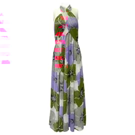Autre Marque-MISA Los Angeles Poppy Love Alexandra Maxi Halter Dress-Pink