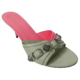 Balenciaga-Sandale en cuir Balenciaga Cagole 70 rose-Rose