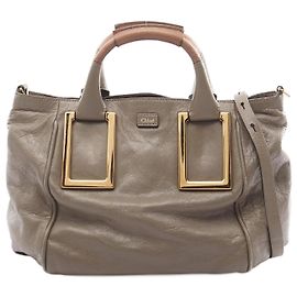 Chloé Chloe Leather Ethel 2way Handbag Metallic Bronze