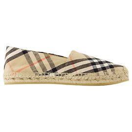 Espadrilles Lf Mews - Burberry - Linho - Bege Marrom Bege