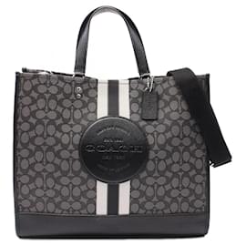 Coach-Coach Canvas Leather Dempsey Tote 40 Tote Bag C1548-Grey