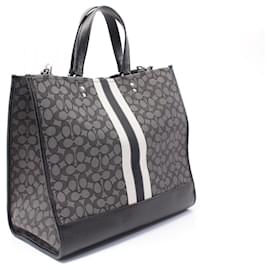 Coach-Coach Canvas Leather Dempsey Tote 40 Tote Bag C1548-Grey
