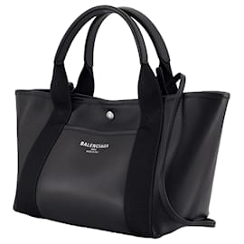 Balenciaga-Sac à shopper petit Navy Revamp - Balenciaga - Cuir - Noir-Noir