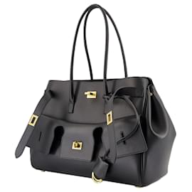 Balenciaga-Bel Air Carry All M Shoulder Bag - Balenciaga - Leather - Black-Black
