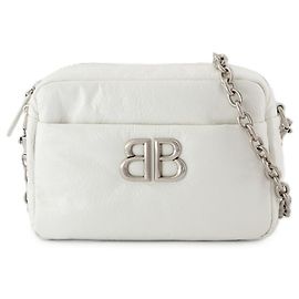 Monaco Camera Xs Bolsa de Ombro - Balenciaga - Couro - Branco Branco