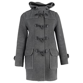 Burberry-Burberry Brit Minstead Toggle Coat in Grey Wool -Grey