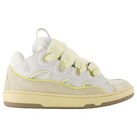 Baskets Curb - Lanvin - Cuir - Blanc Blanc