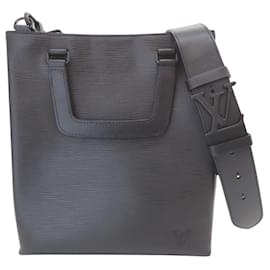 Louis Vuitton-Louis Vuitton Epi Sac Plat Fold 2way Shoulder Bag M58497-Black
