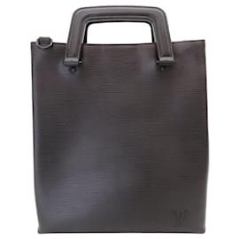 Louis Vuitton-Louis Vuitton Epi Sac Plat Fold 2way Shoulder Bag M58497-Black