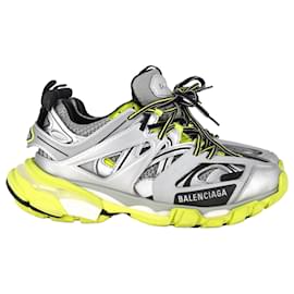 Balenciaga-Baskets Balenciaga Track Runner en néoprène jaune et gris-Jaune