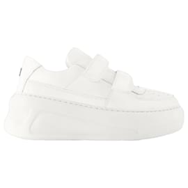 Acne-Steffey U Friend Sneakers - Acne Studios - Leather - White-White