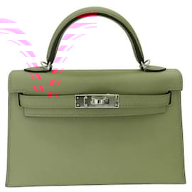 Hermès-Hermes Epsom Mini Kelly 2 2way bag Rose Azalee W Stamp (2024)-Pink