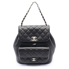 Chanel-Chanel Lambskin Matelasse Backpack AS3618-Black