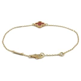 Van Cleef & Arpels-Van Cleef & Arpels 18K Pink Gold Sweet Alhambra Bracelet VCARN59K00 Size 15.5/17-Red