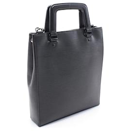 Louis Vuitton-Louis Vuitton Epi Sac Plat Fold Handbag M58497-Black