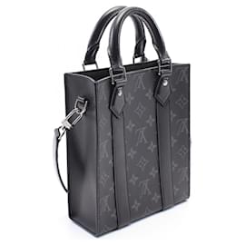 Louis Vuitton-Louis Vuitton Monogram Eclipse Sac Plat MINI Handbag M46453-Black