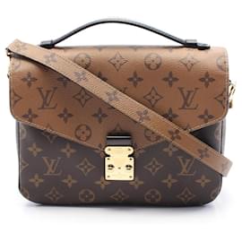 Louis Vuitton-Louis Vuitton Monogram Reverse Pochette Metis Handbag M44876-Brown