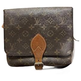 Louis Vuitton-Louis Vuitton Monogram Cartouchiere Shoulder Bag M51253-Brown