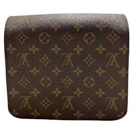 Louis Vuitton-Louis Vuitton Monogram Cartouchiere Shoulder Bag M51253-Brown