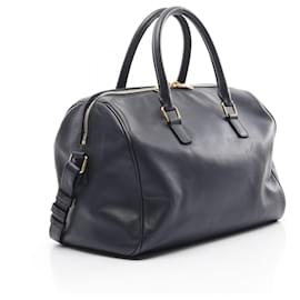 Yves Saint Laurent-Saint Laurent Paris Leather Classic Duffle 6 2way Bag 322049-Blue