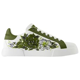 Dolce & Gabbana-Port.light Strobel Sneakers - Dolce&Gabbana - Leather - White-White