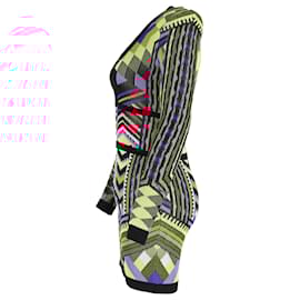 Balmain- Balmain Geometric Print Mini Dress in Multicolor Viscose-Multiple colors