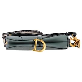 Dior-Dior Saddle Bag in Blue Leather-Blue