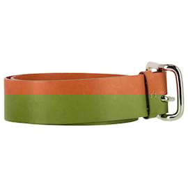 See by Chloé- Chloé Joe Buckled Belt in Brown Leather-Brown,Red