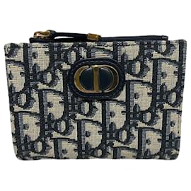 Christian Dior-Christian Dior Dior Trotter Compact Wallet-Navy blue