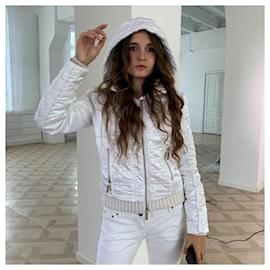 Christian Dior-Dior & Galliano 2009 cannage windbreaker jacket FR 38 USA 6-White