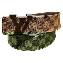 Louis Vuitton-Ceinture pour homme Damier Santur de Louis Vuitton-Marron