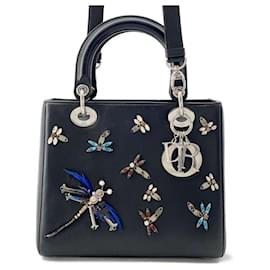 Christian Dior-Christian Dior Lady Dior Handbag-Black