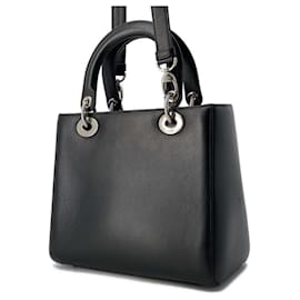 Christian Dior-Christian Dior Lady Dior Handbag-Black