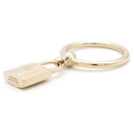 Hermès-Hermes Gold Metal Scarf Ring-Golden