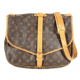 Louis Vuitton-Louis Vuitton Monogram Saumur 35 Shoulder Bag-Brown