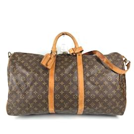 Louis Vuitton-Louis Vuitton Monogram Keepall 55 Bandouliere-Brown