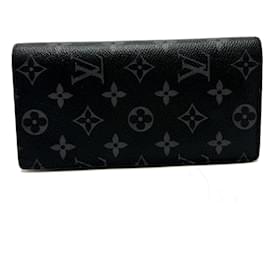 Louis Vuitton-Louis Vuitton Portefeuille Brazza Bi-fold Wallet-Black