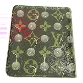 Louis Vuitton-Louis Vuitton Monogram Cherry Takashi Murakami Compact Zip Wallet-Brown,Red