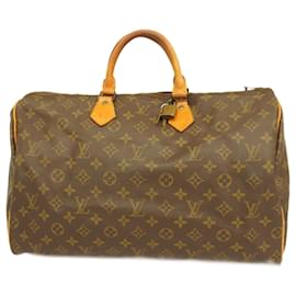 Louis Vuitton-Louis Vuitton Monogram Speedy 40 Handbag-Brown