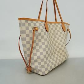 Louis Vuitton-Louis Vuitton Damier Azur Neverfull MM Tote Bag-Pink,White
