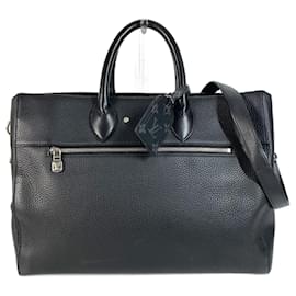 Louis Vuitton-Louis Vuitton Taurillon Cabas Business Shoulder Bag-Black