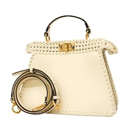Fendi-Fendi Peekaboo I See You Handbag-White